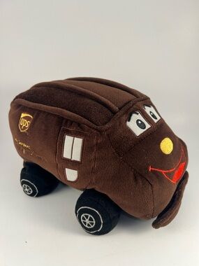 UPS Worldwide Delivery Truck Van Plush Stuffed Toy Brown 9" Official Promo